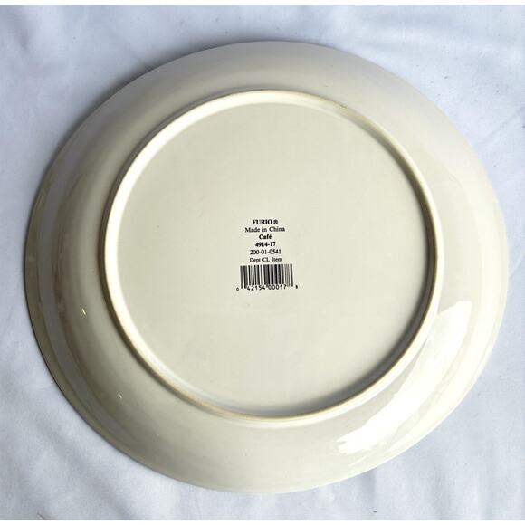 Furio Cafe Paris 4914-17 Ceramic Serving Plate Platter 1994 Vintage Collectible - Picture 4 of 8